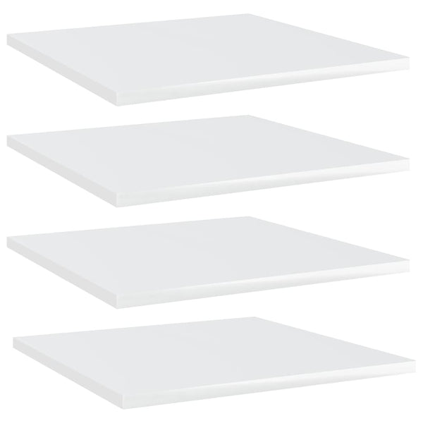Regalbretter Hochglanz Weiß 40x40 cm, 4er-Set