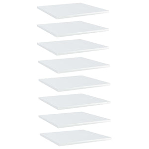 Bücherregal Bretter Hochglanz Weiß 40x40cm 8er Set