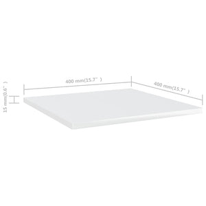 Bücherregal Bretter Hochglanz Weiß 40x40cm 8er Set