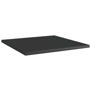 Regalbretter Schwarz Hochglanz 40x40 cm, 4er-Set