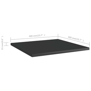 Regalbretter Schwarz Hochglanz 40x40 cm, 4er-Set