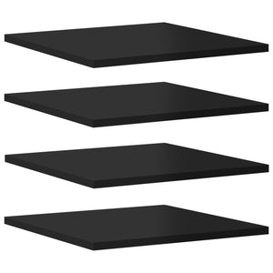 Regalbretter Schwarz Hochglanz 40x40cm, 8er-Set