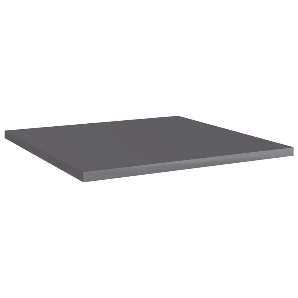 Bücherregal Bretter Hochglanz Grau 40x40cm, 8er Set