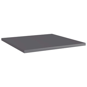Bücherregal Bretter Hochglanz Grau 40x40cm, 8er Set