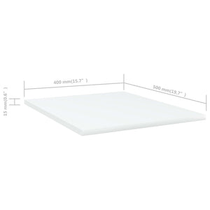Bücherregal Bretter Weiß 40x50 cm, 8er Set