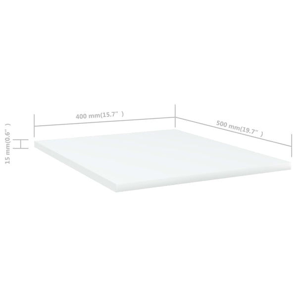 Bücherregal Bretter Weiß 40x50 cm, 8er Set