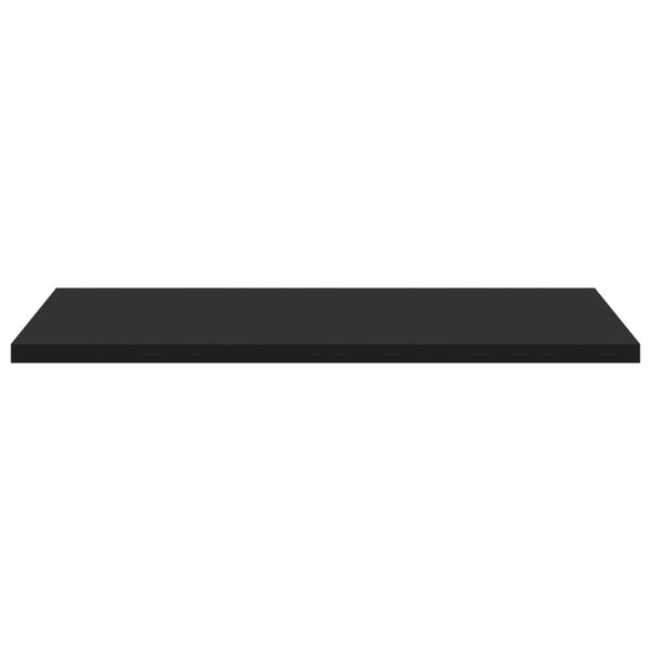 Schwarze Bücherregal-Bretter, 4er-Set