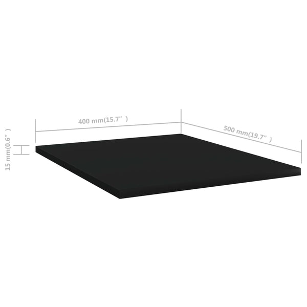 Schwarze Bücherregal Bretter, 40x50 cm, 8er-Set