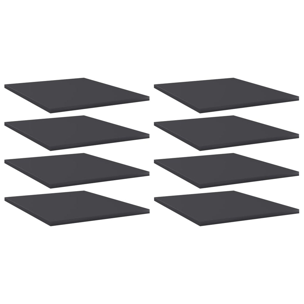 Bücherregal Bretter Grau, 8er Set
