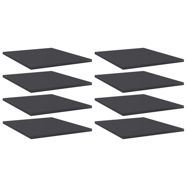 Bücherregal Bretter Grau, 8er Set