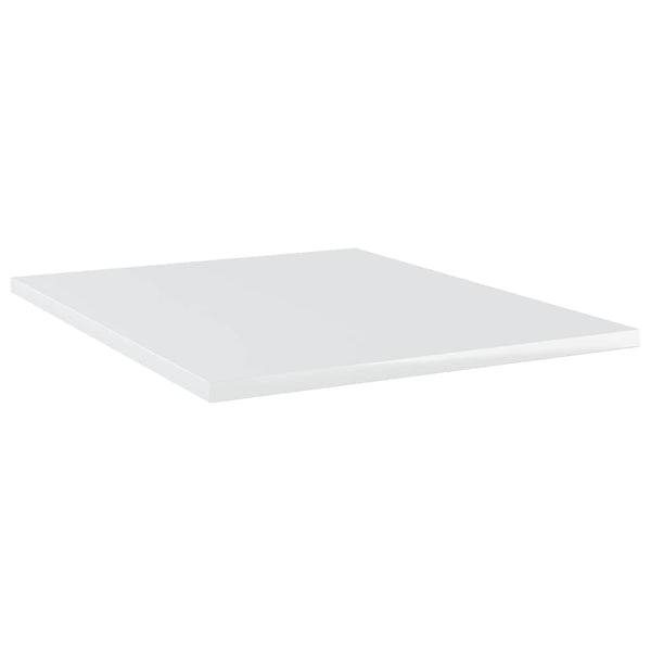 Hochglanz Bücherregal-Bretter, Weiß, 4er-Set