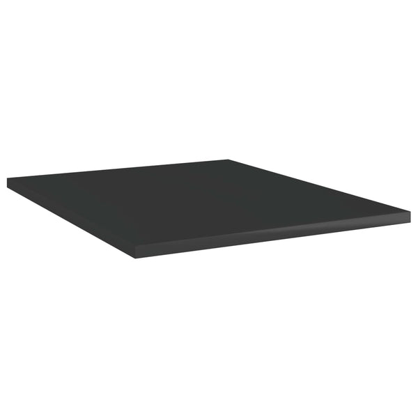 Hochglanz Bücherregal-Bretter, 8er Set, Schwarz
