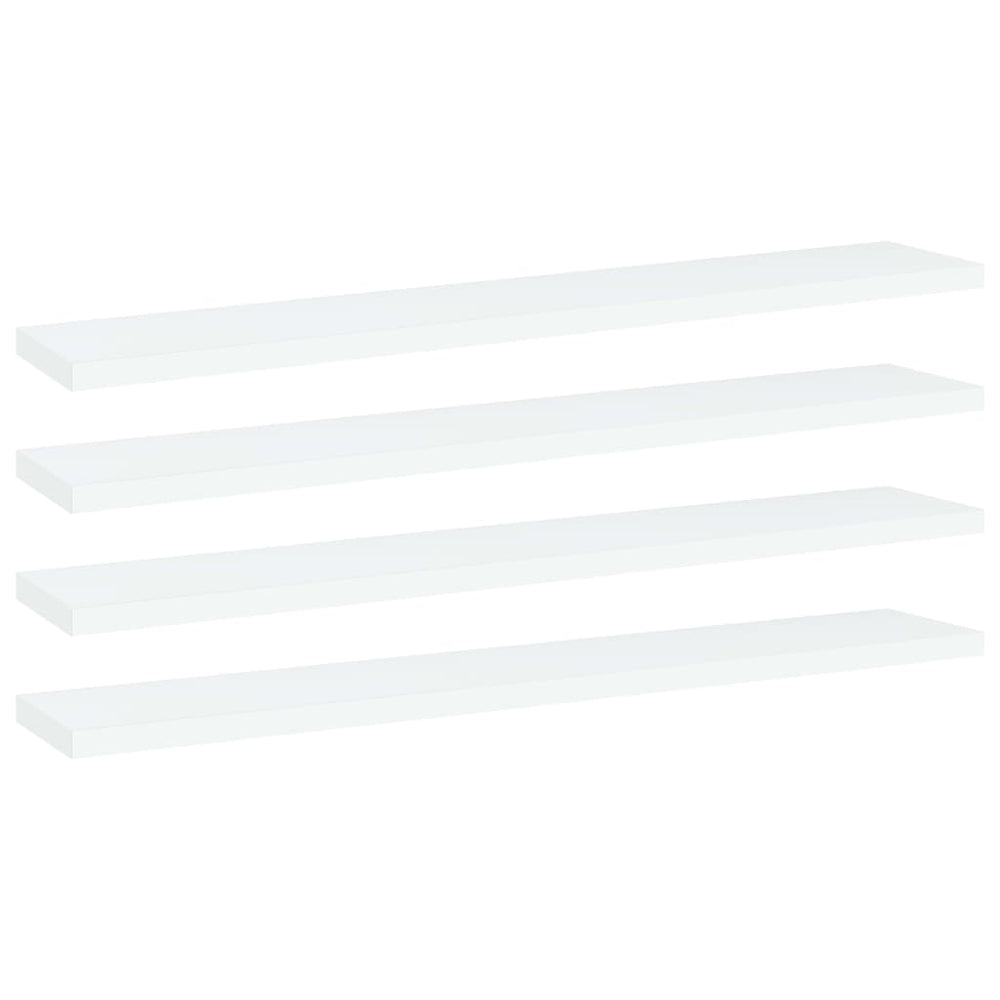 Bücherregal Bretter Weiß 60x10 cm, 4er-Set