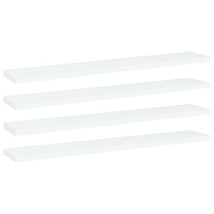 Bücherregal Bretter Weiß 60x10 cm, 4er-Set