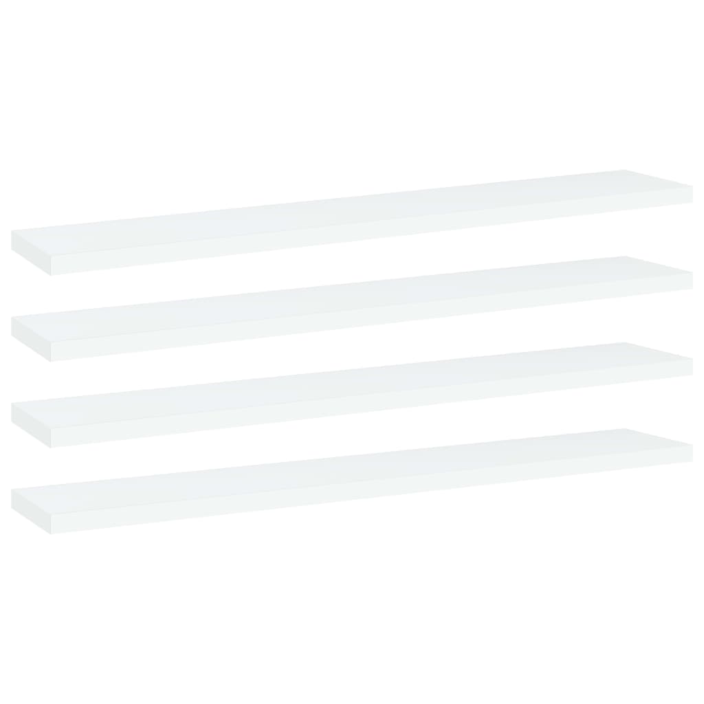 Bücherregal Bretter Weiß 60x10 cm, 4er-Set