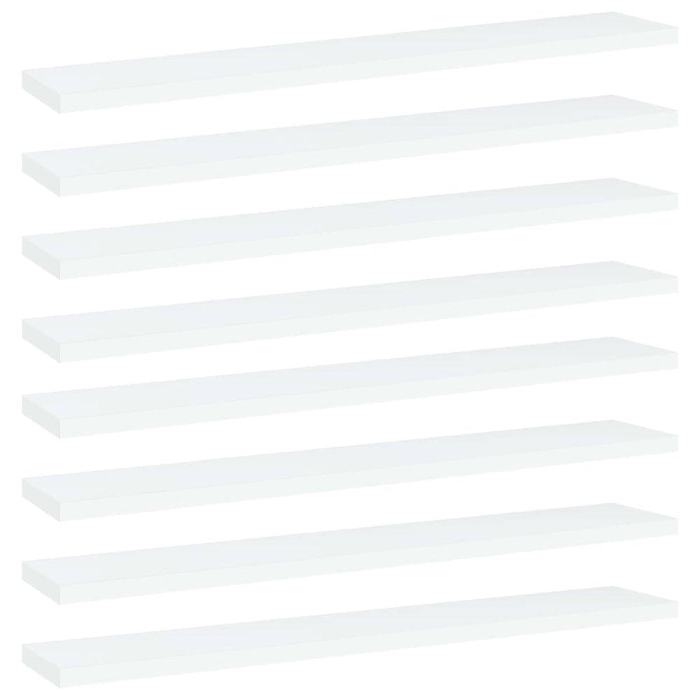 Bücherregal Bretter Weiß 60x10 cm, 8er Set