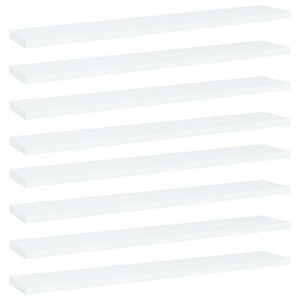 Bücherregal Bretter Weiß 60x10 cm, 8er Set