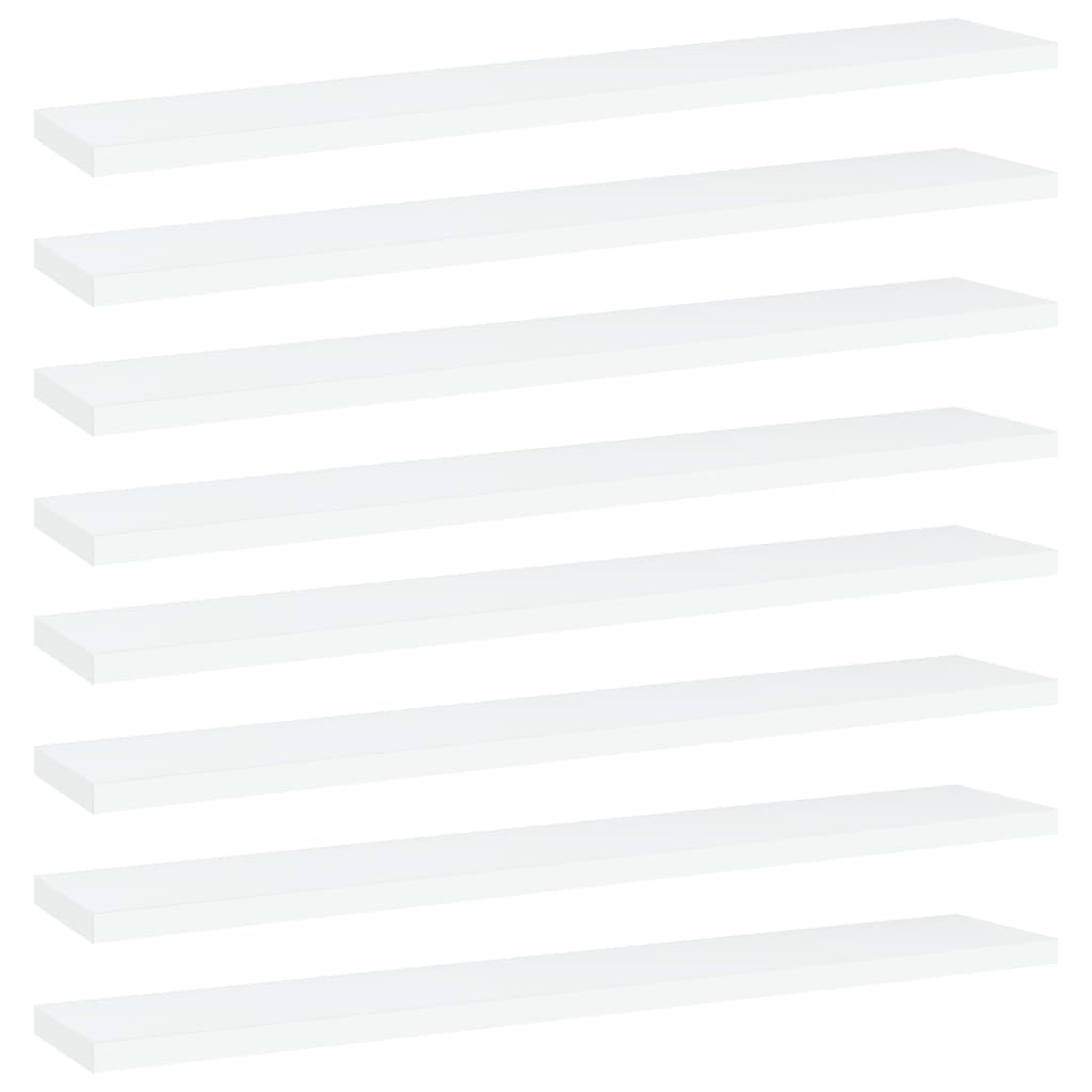 Bücherregal Bretter Weiß 60x10 cm, 8er Set