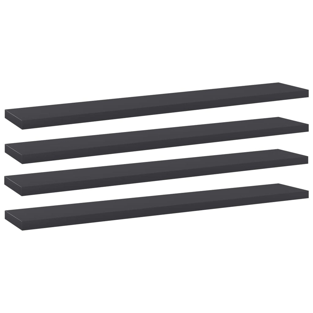 Bücherregal Bretter Grau 60x10cm 4er Set