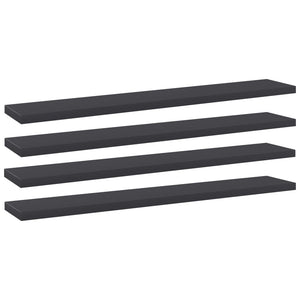 Bücherregal Bretter Grau 60x10cm 4er Set