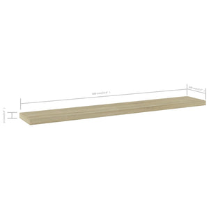 Sonoma Eiche Bücherregal Bretter 60cm 4er Set