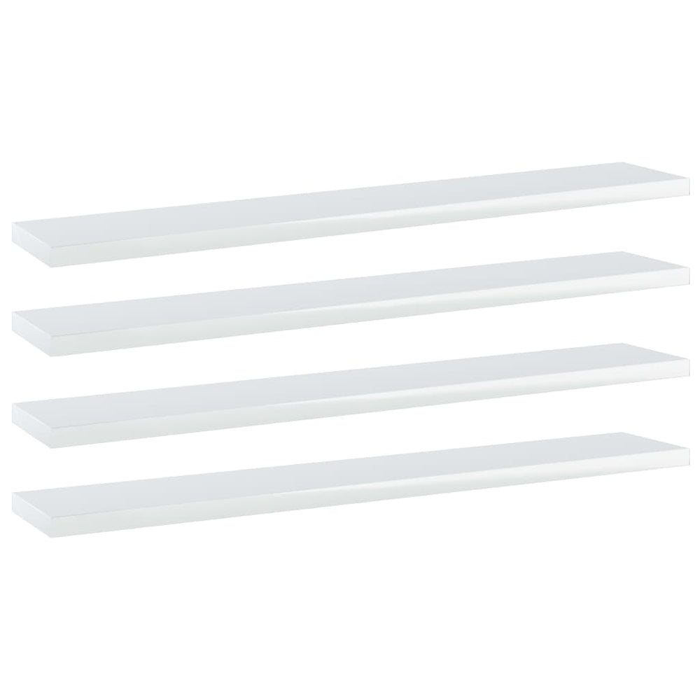 Regalbretter Hochglanz Weiß 60cm, 4er Set