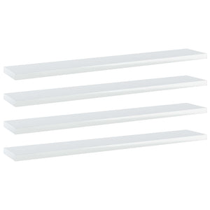 Regalbretter Hochglanz Weiß 60cm, 4er Set