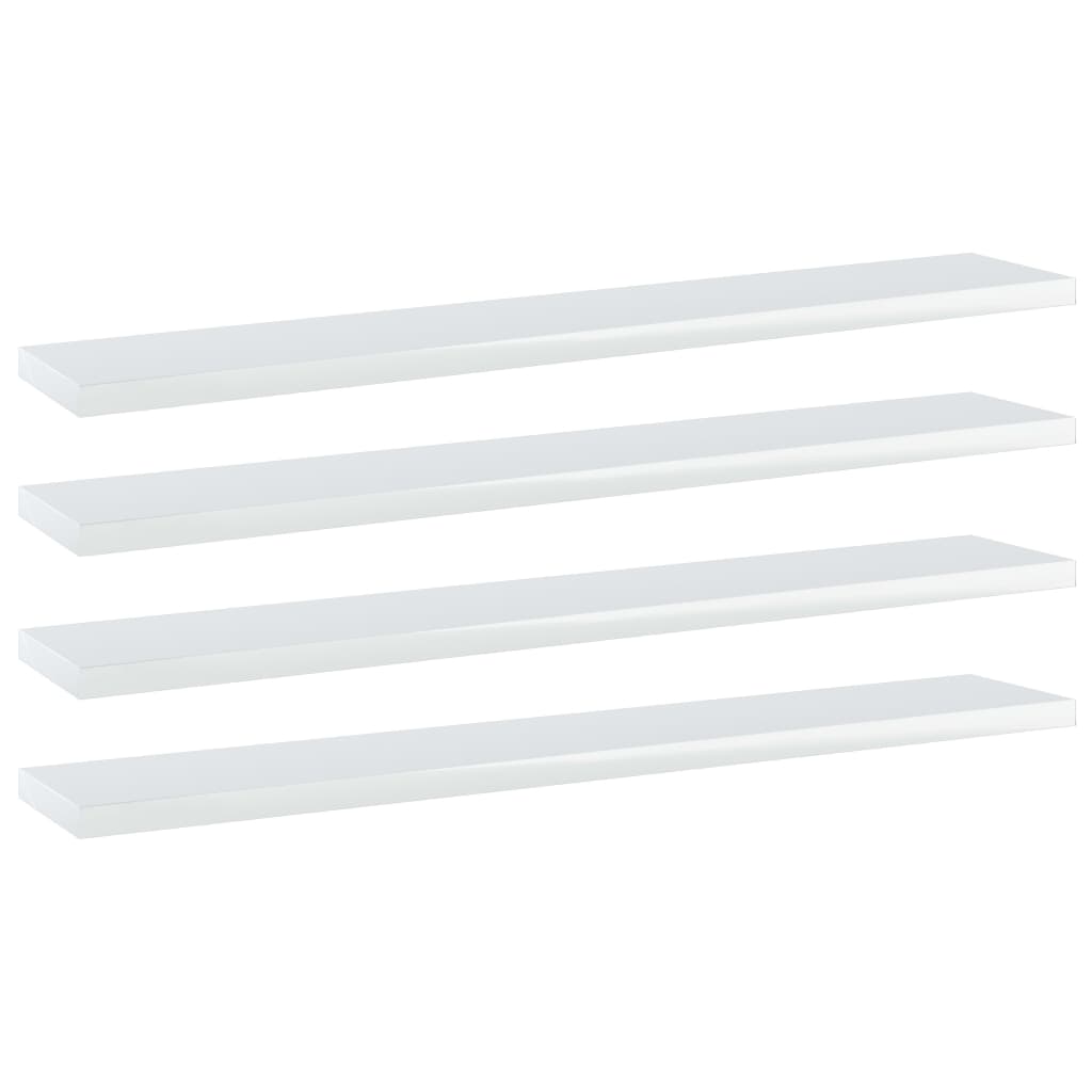 Regalbretter Hochglanz Weiß 60cm, 4er Set