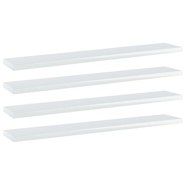 Regalbretter Hochglanz Weiß 60cm, 4er Set