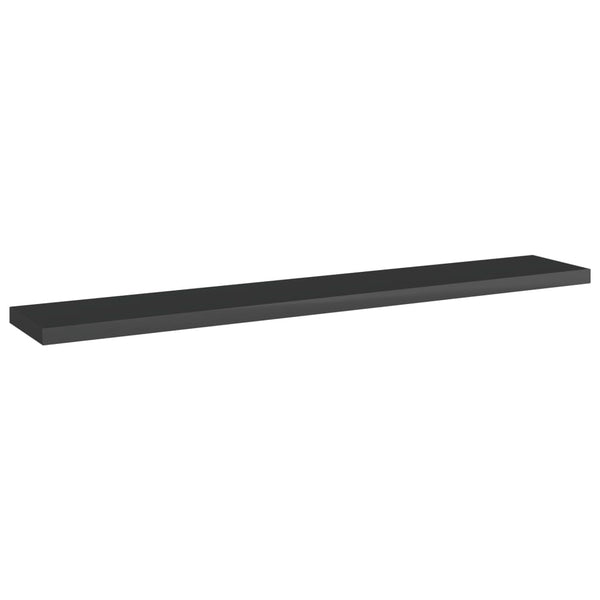 Hochglanz Schwarz Bücherregal Bretter 60cm - 4er Set