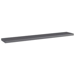 Bücherregal Bretter Hochglanz Grau 60x10 cm, 4er-Set