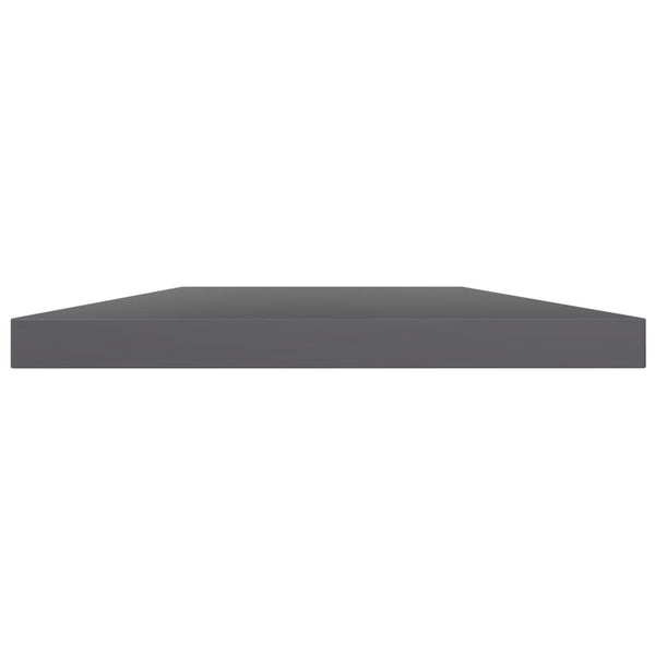 Bücherregal Bretter Hochglanz Grau 60x10 cm, 4er-Set