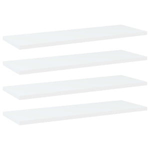 Bücherregal Bretter Weiß 60x20 cm, 4er-Set