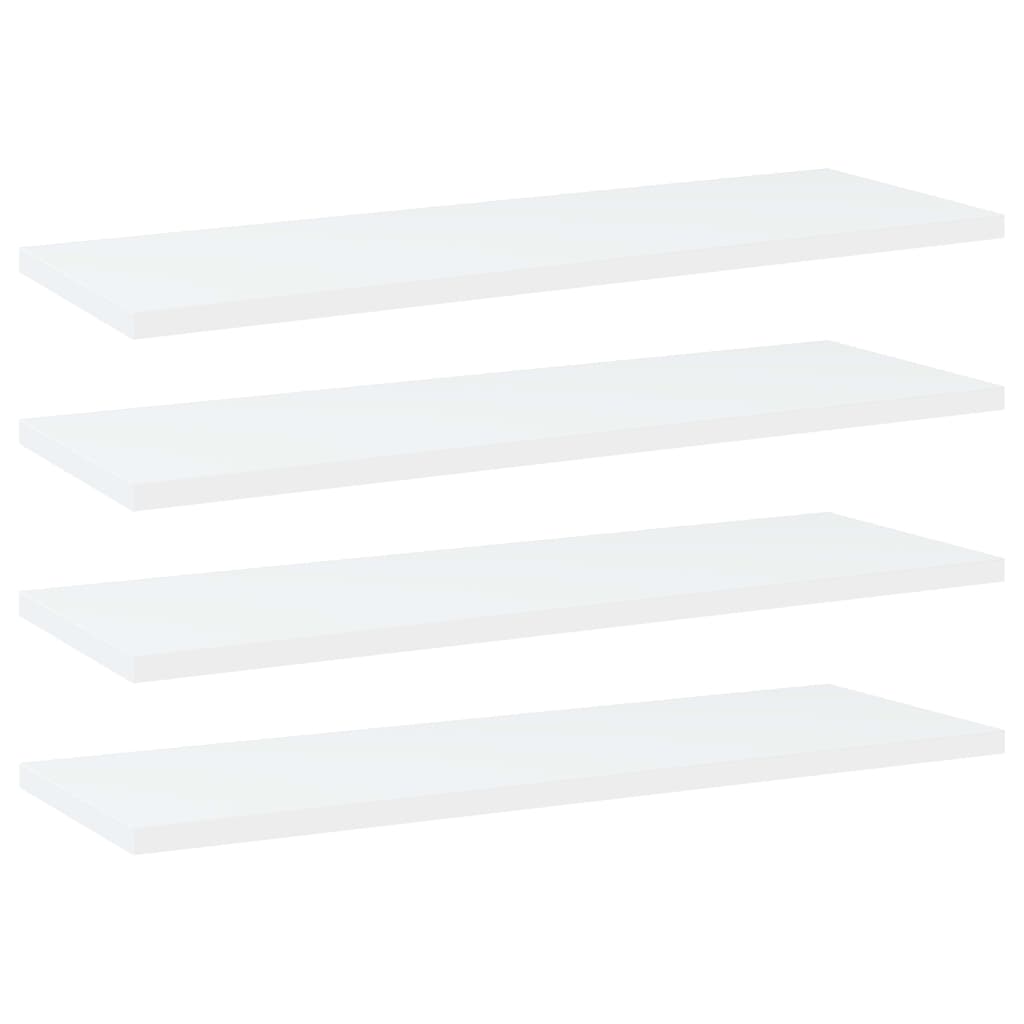 Bücherregal Bretter Weiß 60x20 cm, 4er-Set