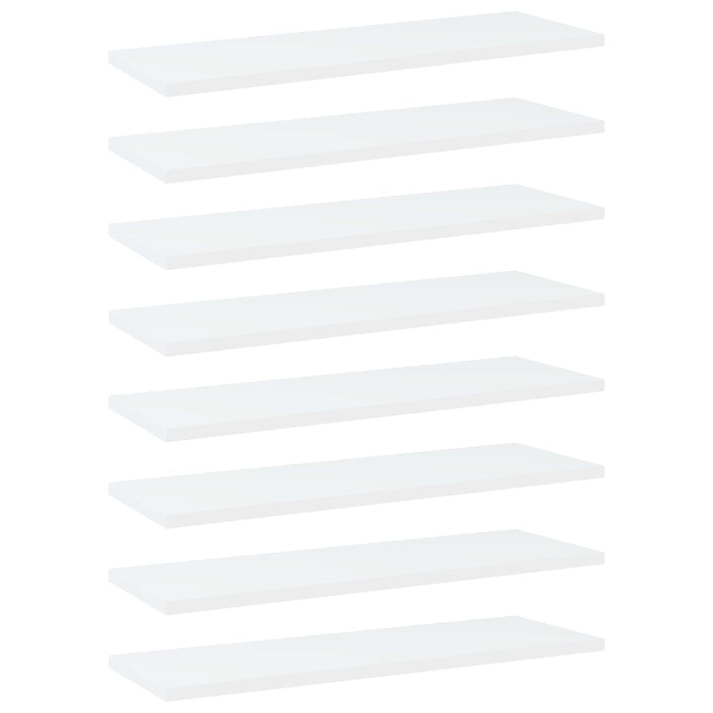 Bücherregal Bretter Weiß 60x20 cm, 8er Set