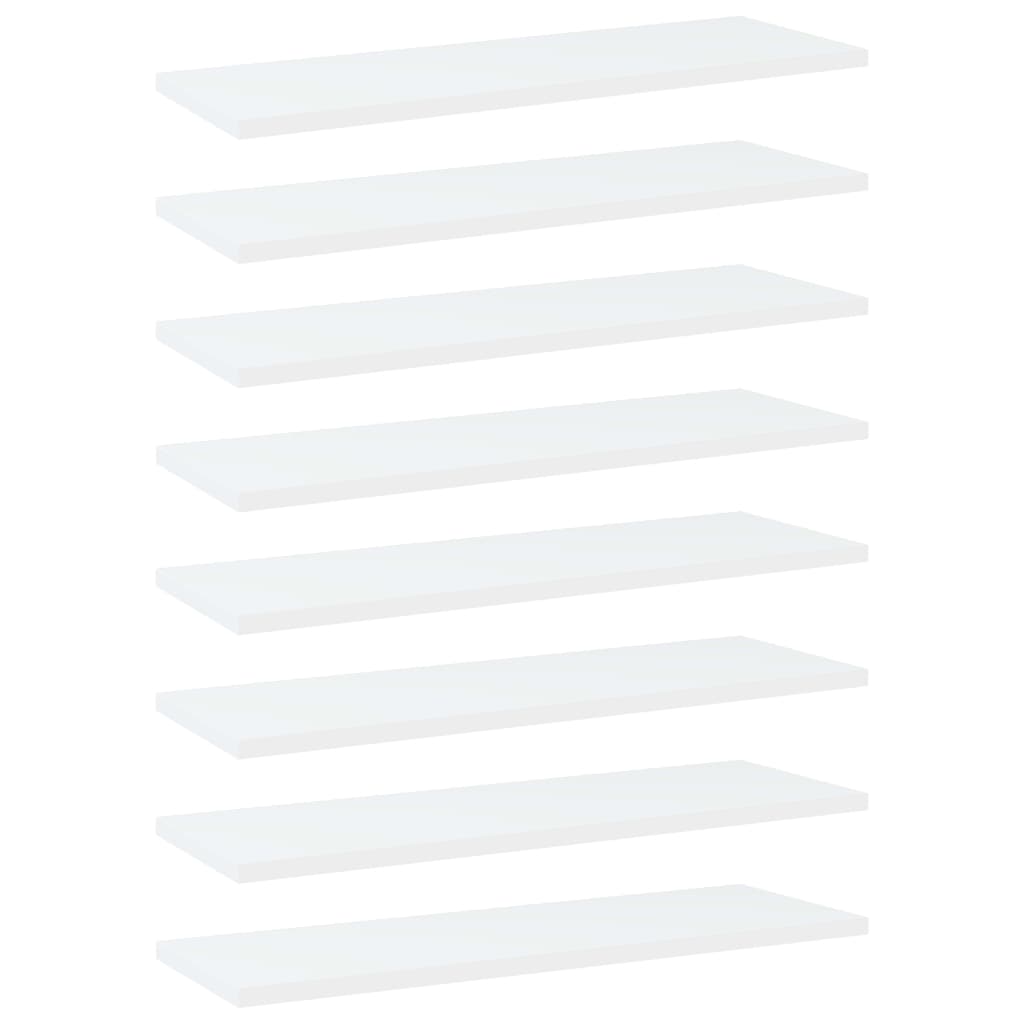 Bücherregal Bretter Weiß 60x20 cm, 8er Set