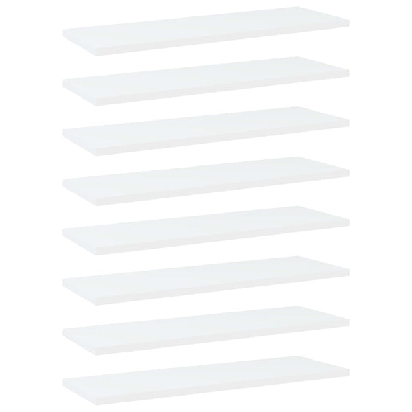 Bücherregal Bretter Weiß 60x20 cm, 8er Set
