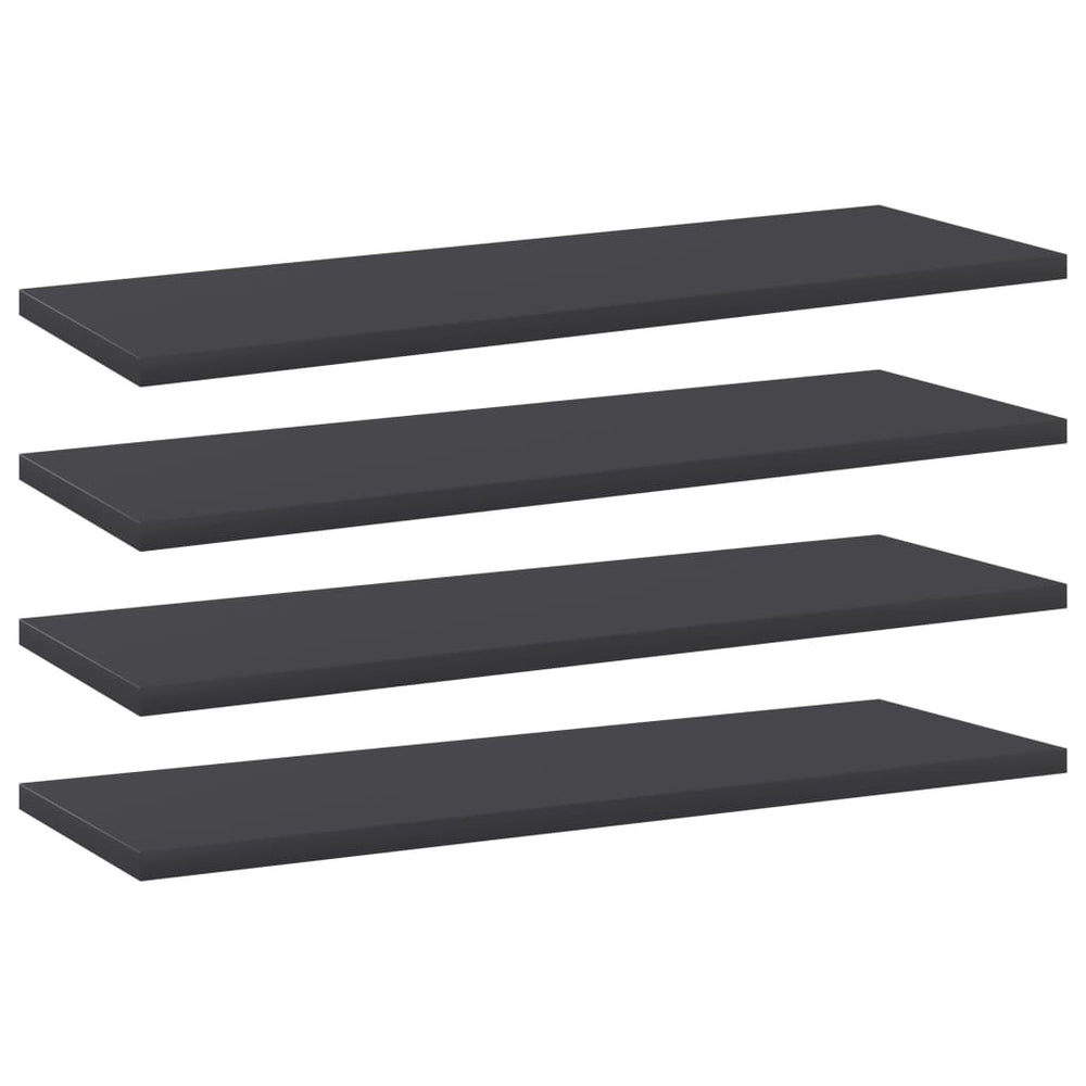Bücherregal Bretter Grau 60x20 cm, 4er-Set