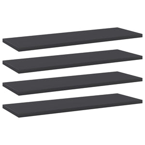 Bücherregal Bretter Grau 60x20 cm, 4er-Set