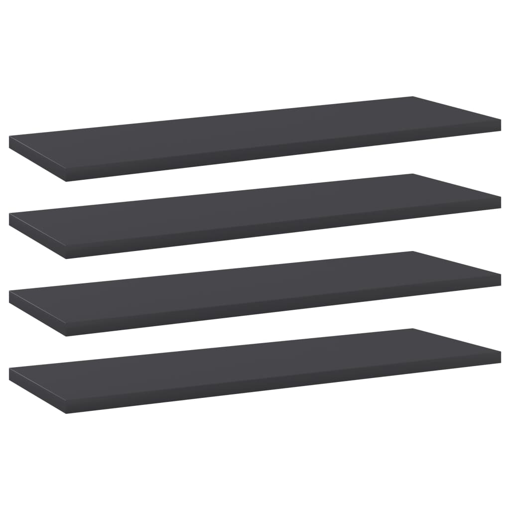 Bücherregal Bretter Grau 60x20 cm, 4er-Set