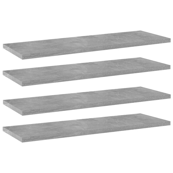 Bücherregal Bretter Betongrau 60x20 cm, 4er-Set