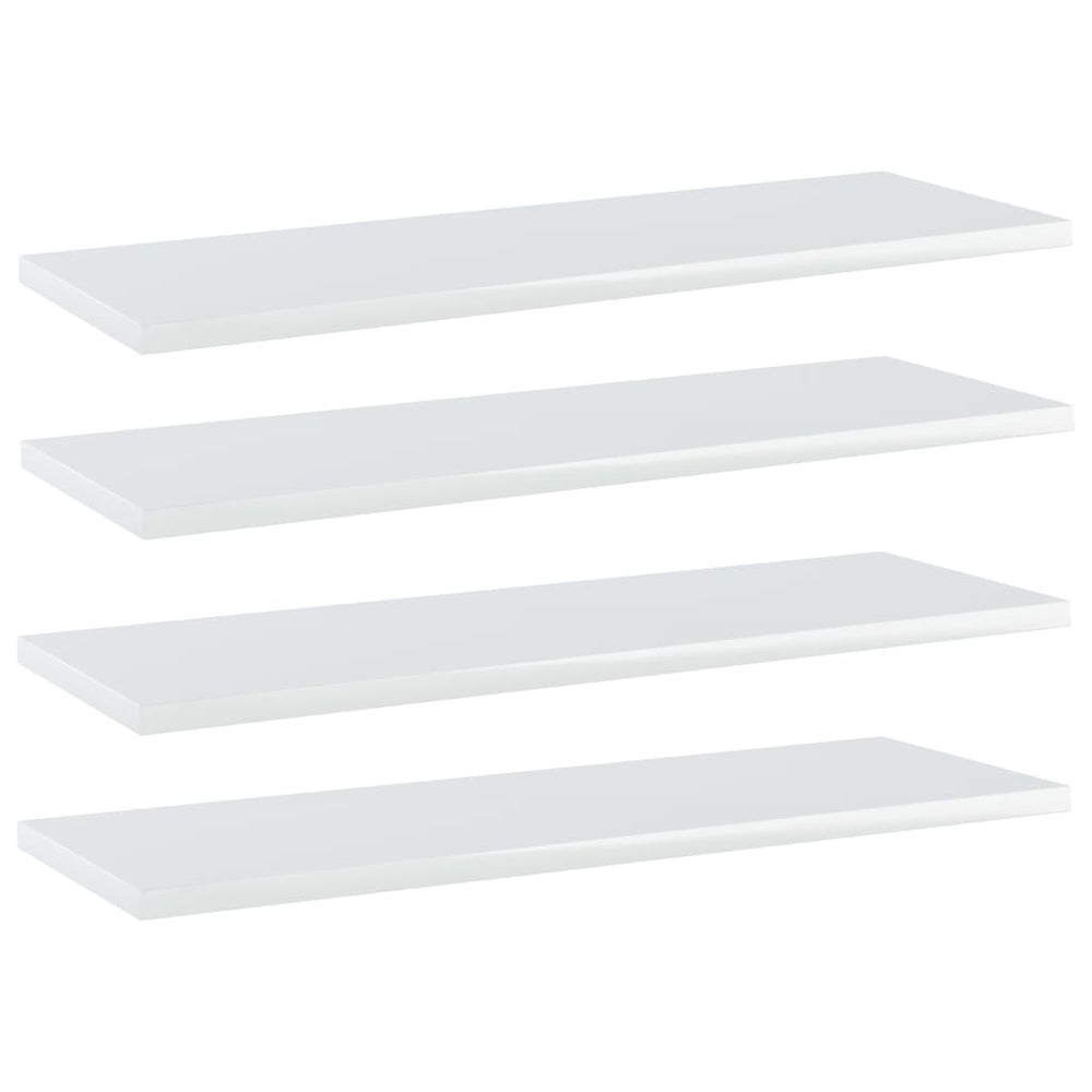Regalbretter Hochglanz Weiß 60x20 cm, 4er Set