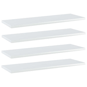 Regalbretter Hochglanz Weiß 60x20 cm, 4er Set