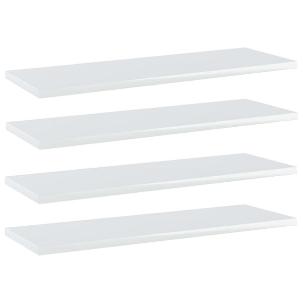 Regalbretter Hochglanz Weiß 60x20 cm, 4er Set