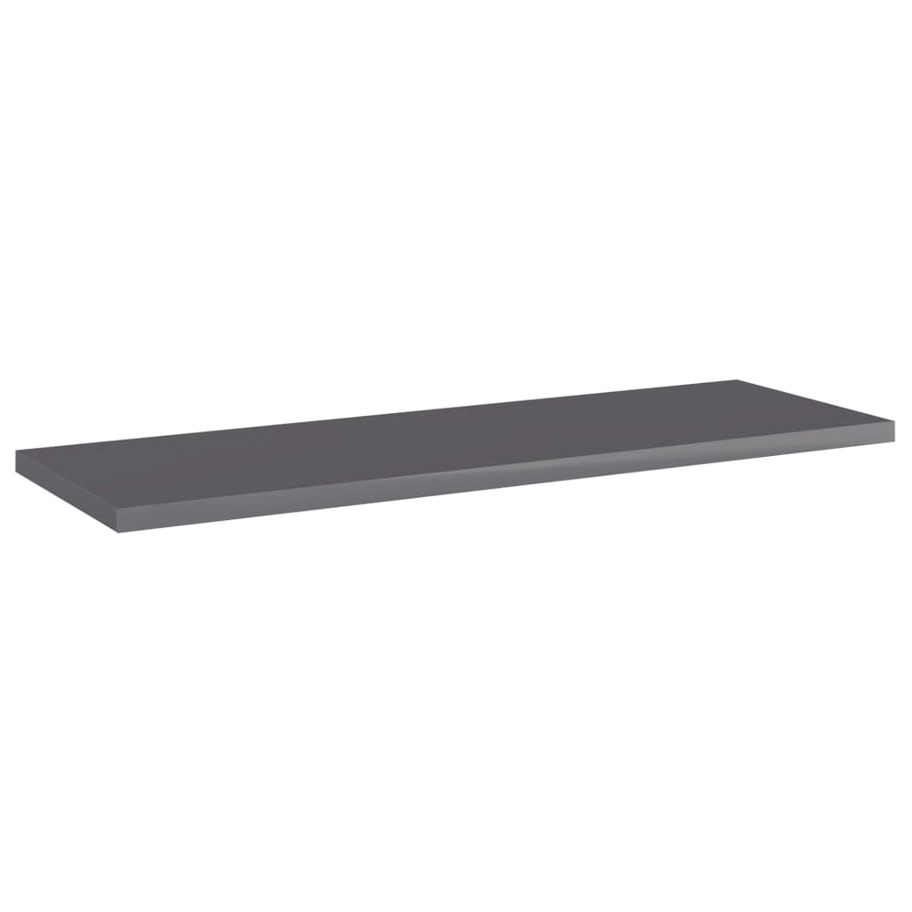 Bücherregal Bretter Hochglanz Grau 60x20cm, 4er Set