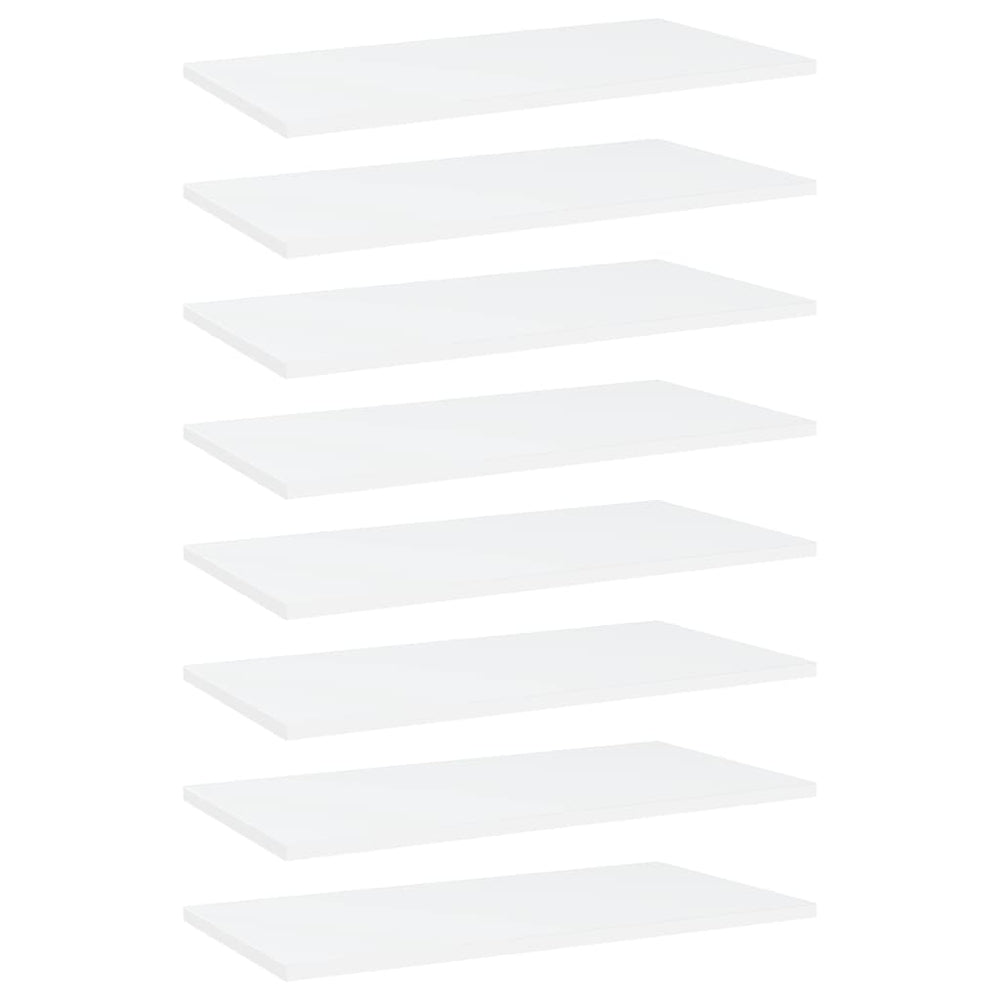Bücherregal Bretter Weiß 60x30 cm, 8er Set