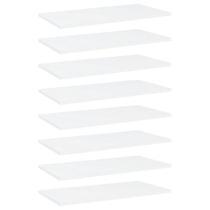 Bücherregal Bretter Weiß 60x30 cm, 8er Set