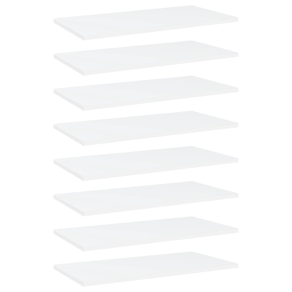 Bücherregal Bretter Weiß 60x30 cm, 8er Set