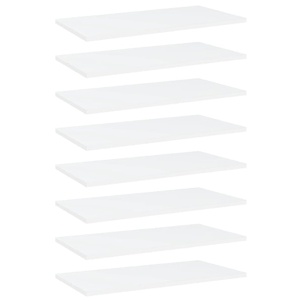 Bücherregal Bretter Weiß 60x30 cm, 8er Set