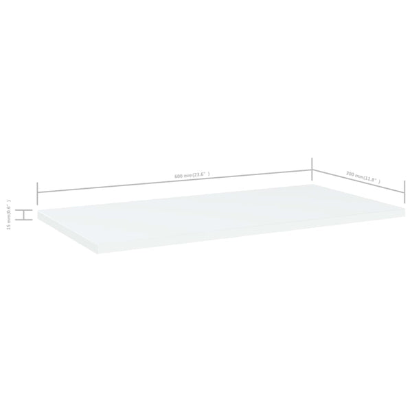 Bücherregal Bretter Weiß 60x30 cm, 8er Set